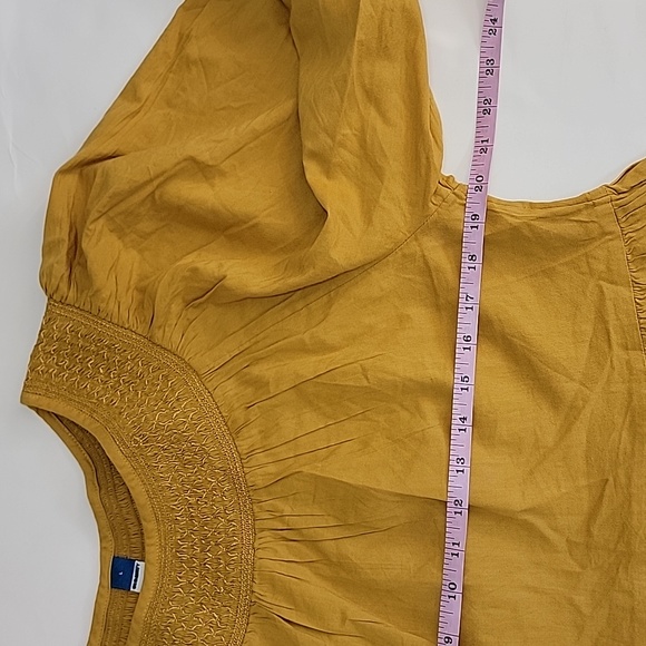 Old Navy Long-Sleeve Tiered Smocked Embroidered Mini Swing Dress / L. - Picture 5 of 10